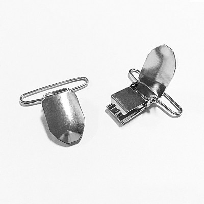 35mm Nickel Plating Metal Suspender Clips Wholesale 500 pcs/pack