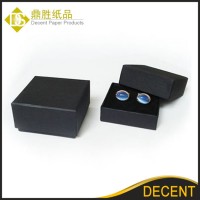 YIWU DECENT Custom Black Cardboard Paper Cufflinks Gift Boxes