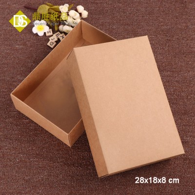 YIWU DECENT Cardboard Kraft Brown Black White Paper Top and Bottom Folding Gift Boxes Wholesale