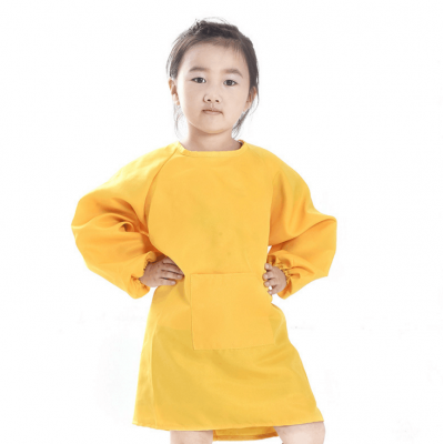 Free Custom Logo Printing Various Colored Polyester Fabric Drawing Apron for Kids