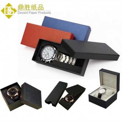 Wholesale Cheap Black Blue Red Paper Watch Box Case