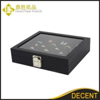 YIWU DECENT Black Velvet 36 Jewelry Rings Display Storage Display Case Box Wholesale