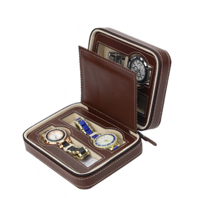 Made to Order Customized  PU Gift Box PU Watch Storage Box Desktop Organizer Case PU Leather Box