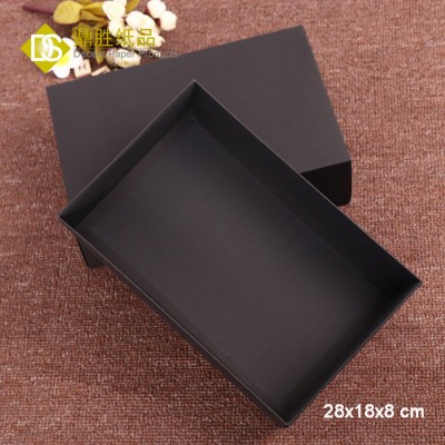 YIWU DECENT 400gsm Cardboard Black Paper Top and Bottom Foldable Gift Boxes Wholesale