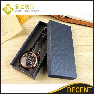 Ready Stock Wholesale Cheap Blue Cardboard Paper Singel Watch Gift Box